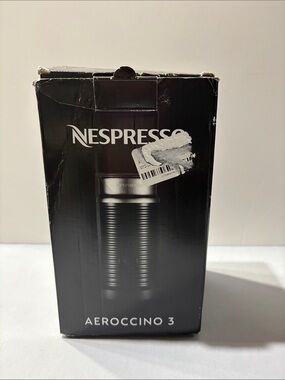 Nespresso Aeroccino 3 milk Frother - Black and Silver like new cold and hot foam
